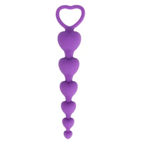 Plug Anal de Corazones de Silicona